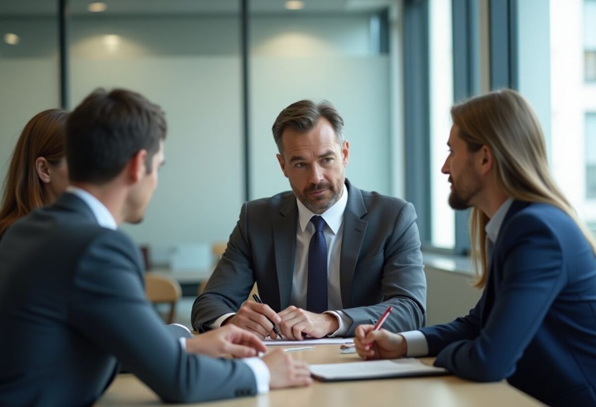 Consultant en portage salarial discutant de ses droits et obligations
