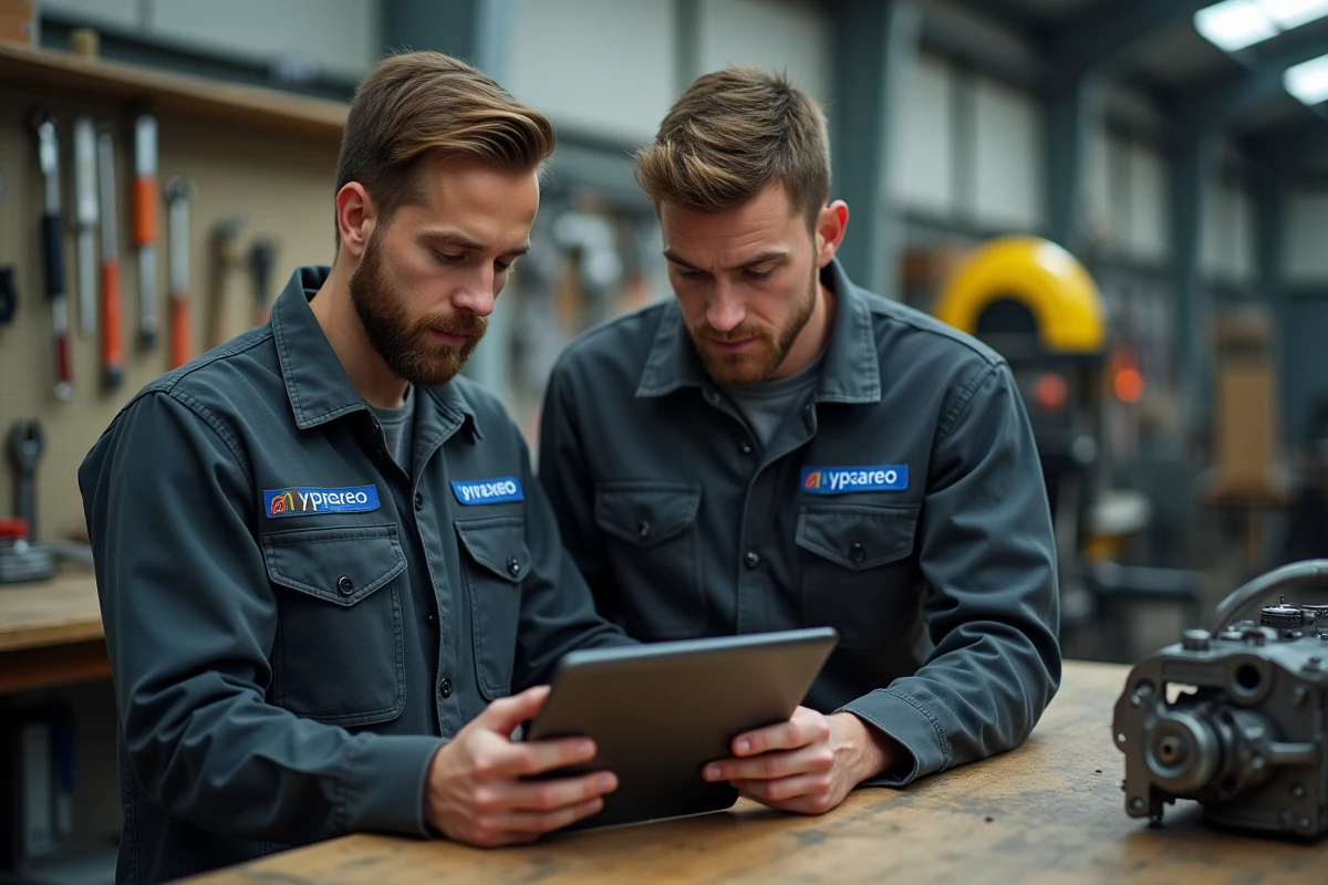 Apprentis consultant leur suivi de formation sur l'application Ypareo depuis un atelier de CFAI en Alsace