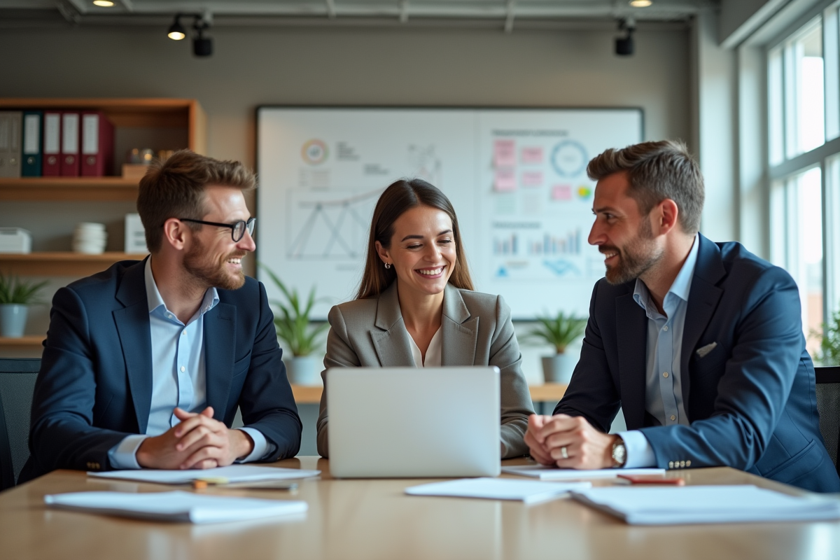 Groupe de professionnels collaborant autour d