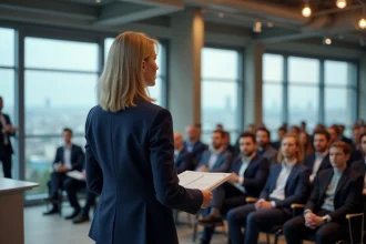 Conférencière experte lors de la conférence Clubformationdigital.fr à Paris, présentant une session sur la transition digitale professionnelle