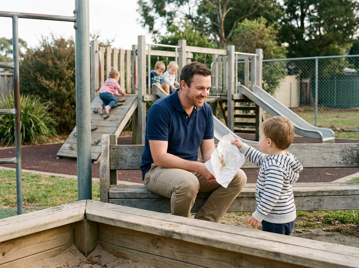 Éducateur surveillant des enfants dans une cour de récréation