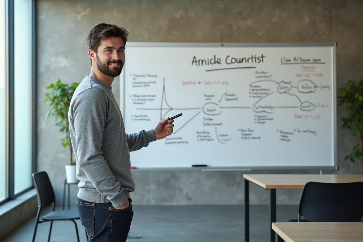 Étudiant expliquant les coefficients culture générale BCE 2026 devant un tableau blanc