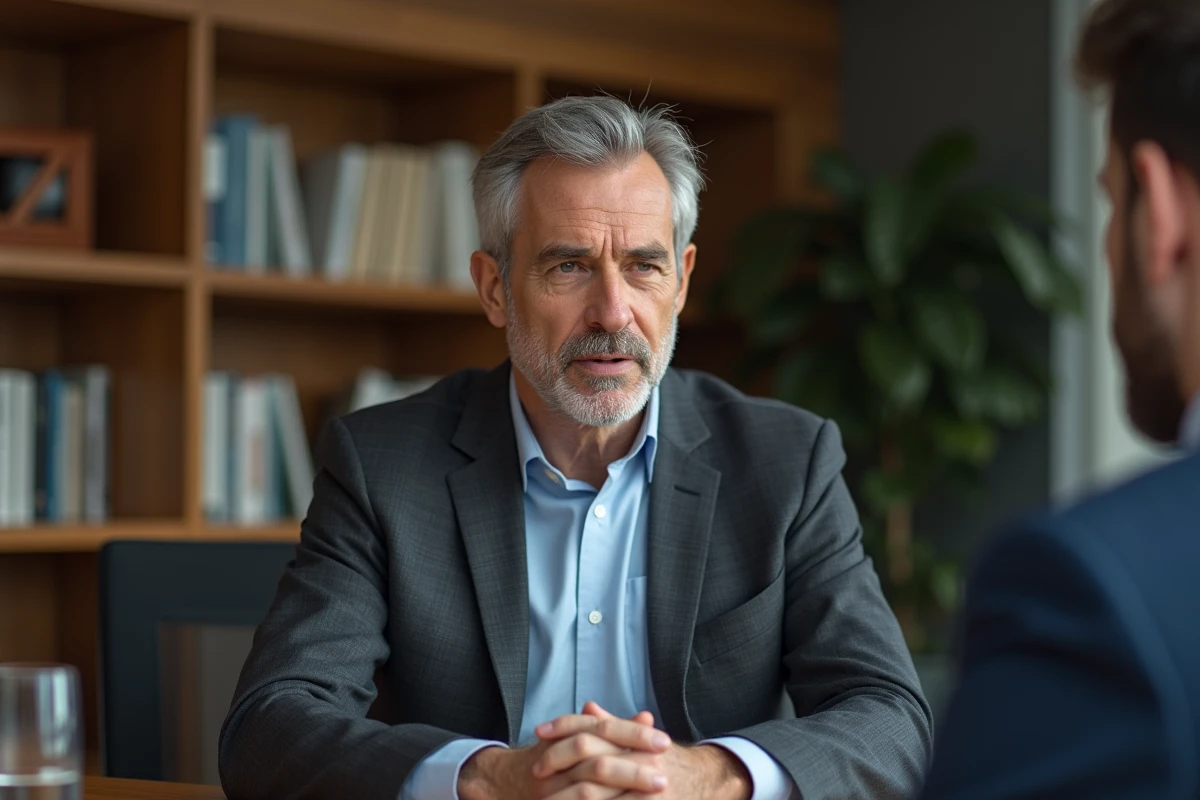 Homme en entretien d