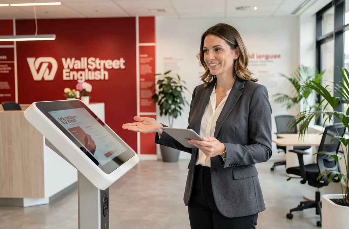 Instructrice professionnelle à l'accueil du centre Wall Street English de Toulouse